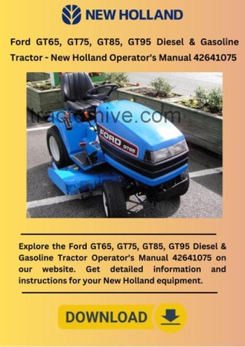 New Holland GT85 fiche technique et avis